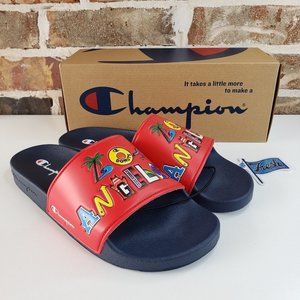 RARE Champion IPO Los Angeles Landmarks Sandals Slides Men's Size 9 NEW IN BOX!
